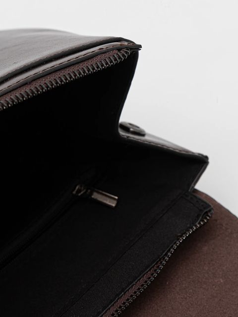 Answear.LAB plecak skórzany damski kolor bordowy mały gładki