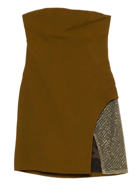 The Attico mesh-panelled minidress - Green - zdjęcie produktu nr 1