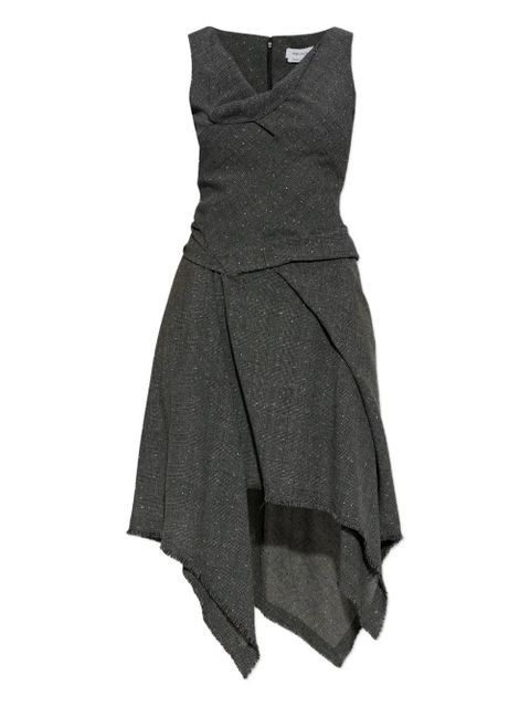 Alexander McQueen sleeveless asymmetrical dress - Grey - zdjęcie produktu nr 1