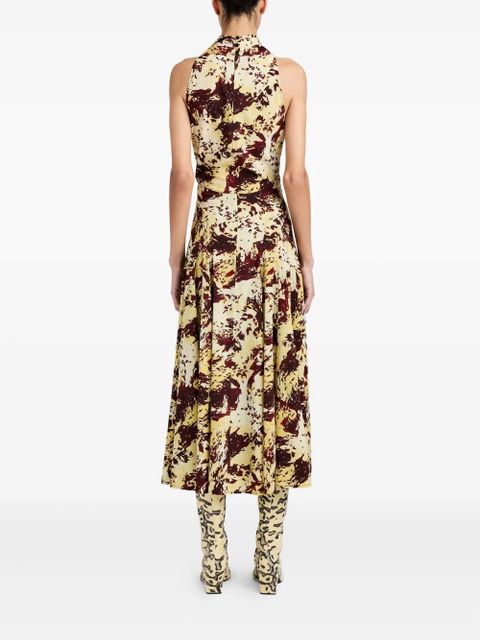Proenza Schouler Adelide printed-pattern midi dress - Neutrals