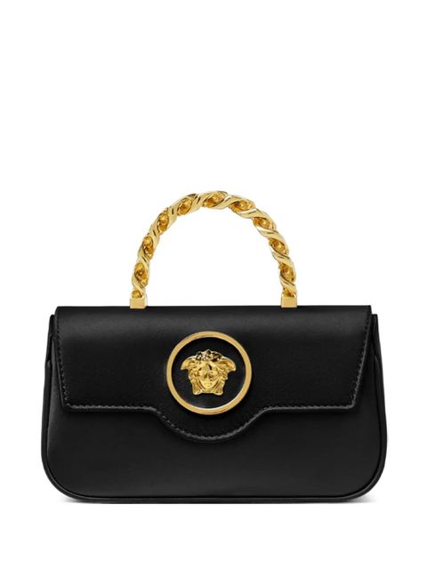 Versace La Medusa satin mini bag - Black - zdjęcie produktu nr 1