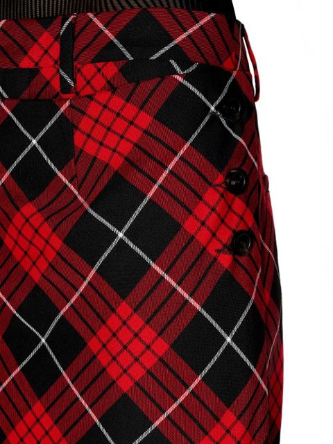 Jean Paul Gaultier check-pattern layered trousers