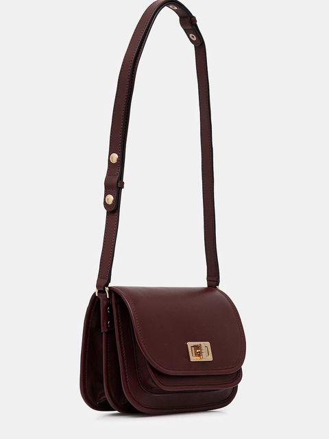 Geox torebka skórzana FLAVRIE kolor bordowy D46Z4A 00043