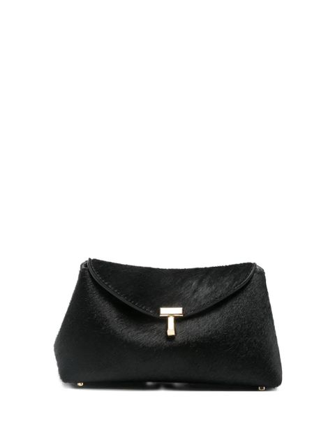 TOTEME pony hair T-lock clutch - Black