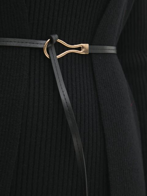 Answear.LAB sukienka i kardigan kolor czarny