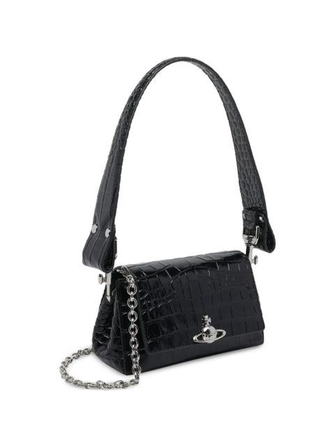 Vivienne Westwood small Hazel logo shoulder bag - Black