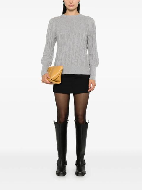 TWINSET jacquard-logo sweater - Grey - zdjęcie produktu nr 2