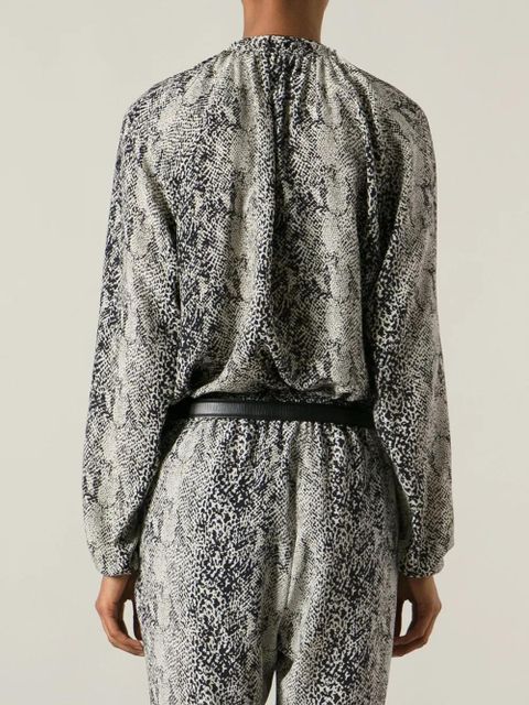 Lanvin snakeskin print blouse - Black
