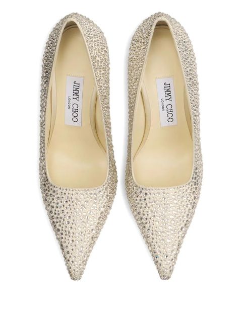 Jimmy Choo 95mm Ixia leather pumps - Neutrals