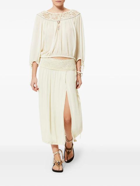 ISABEL MARANT Nelida balloon-sleeve blouse - Neutrals - zdjęcie produktu nr 2