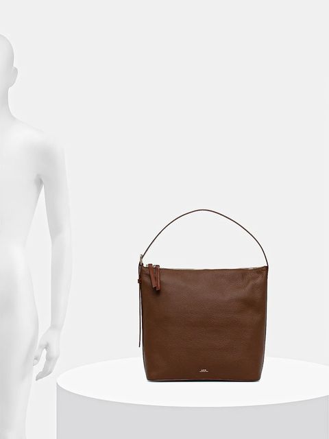 A.P.C. torebka skórzana sac vera kolor brązowy PXCBL.F61902