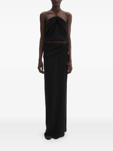 Magda Butrym beaded halterneck top - Black - zdjęcie produktu nr 2