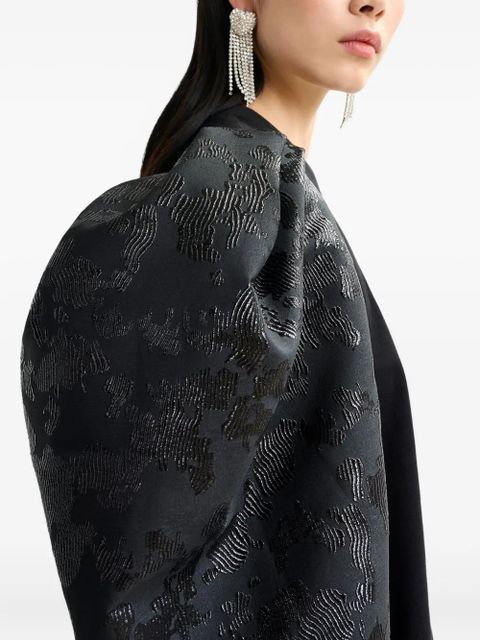 Essentiel Antwerp Imortal jacquard-sleeves top - Black