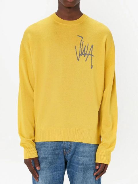JW Anderson logo-embroidered jumper - Yellow