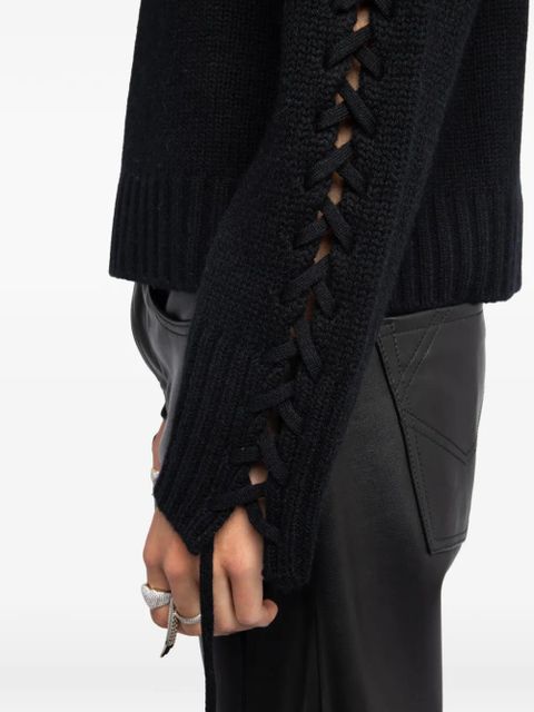 Zadig&Voltaire Malty sleeve tie sweater - Black