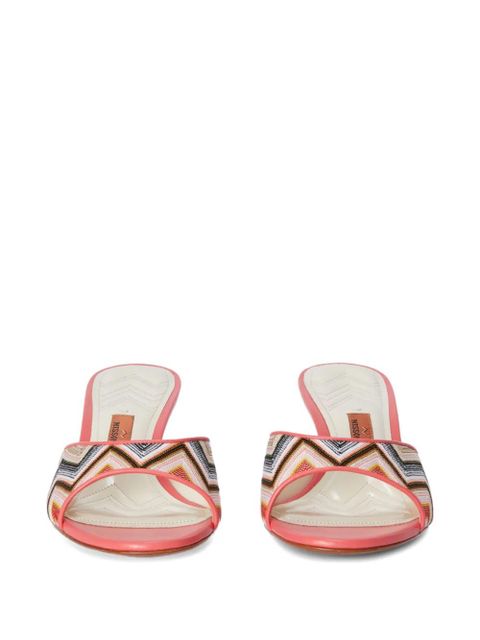 Missoni zigzag mules - Red
