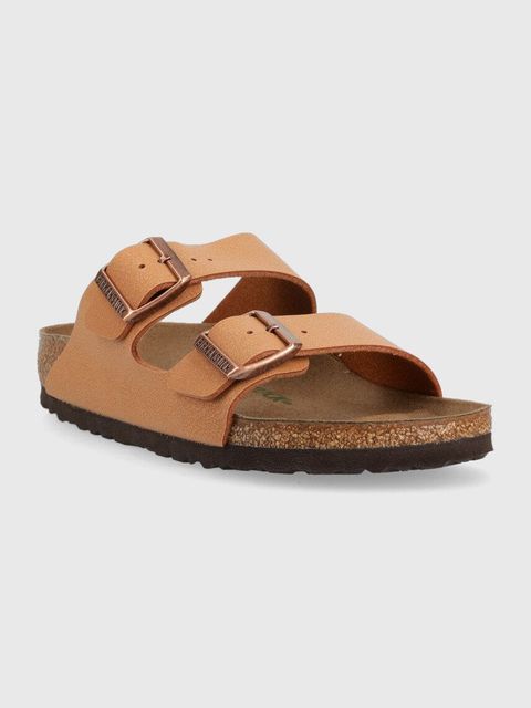 Birkenstock klapki Arizona damskie kolor brązowy 1025046