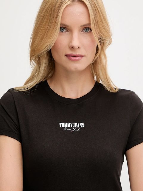 Tommy Jeans t-shirt bawełniany 2-pack damski kolor czarny DW0DW21746