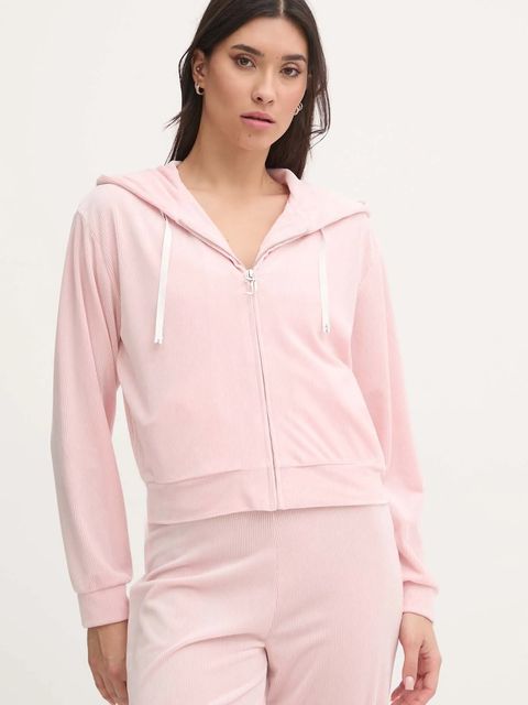 Juicy Couture bluza piżamowa LIV RIB VELOUR HOODIE - zdjęcie produktu nr 1