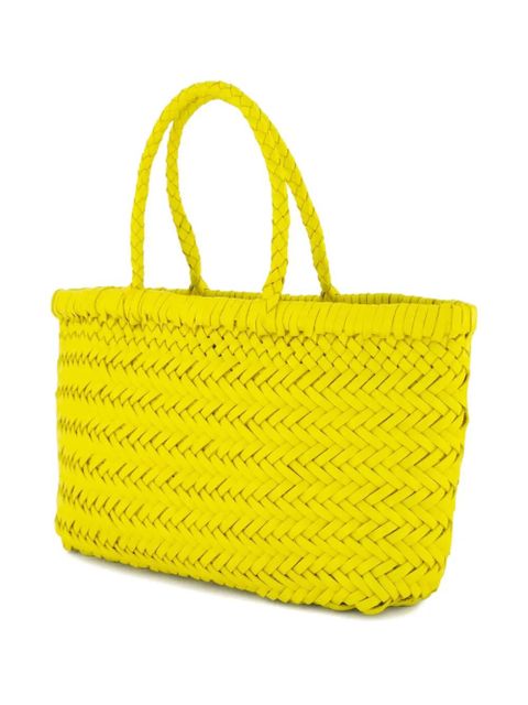DRAGON DIFFUSION flat leather tote bag - Yellow - zdjęcie produktu nr 2