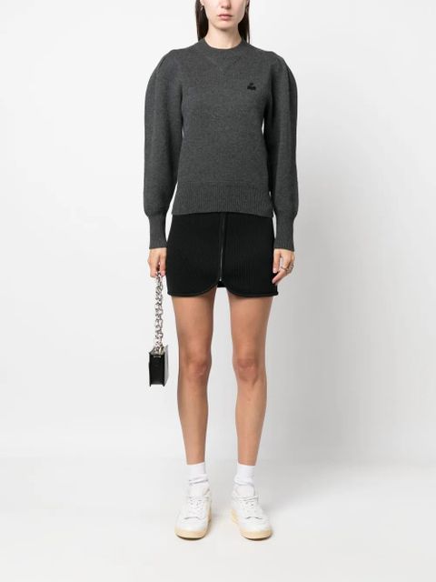 MARANT ÉTOILE Kelaya logo-patch jumper - Grey - zdjęcie produktu nr 2