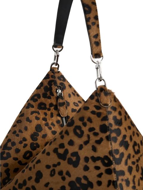 TOTEME pony hair bevel shoulder bag - Brown