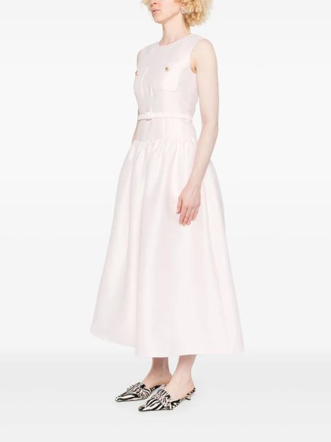 Self-Portrait taffeta midi dress - Pink