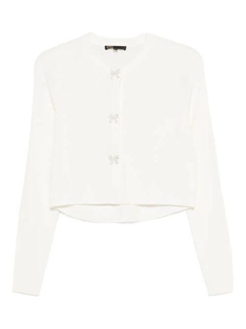 Maje bow-button cardigan - Neutrals - zdjęcie produktu nr 1