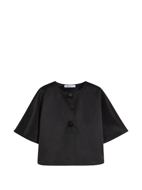 Max Mara Mxautile buttoned cape - Black - zdjęcie produktu nr 1