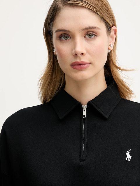 Polo Ralph Lauren bluza damska kolor czarny z aplikacją 211B18685