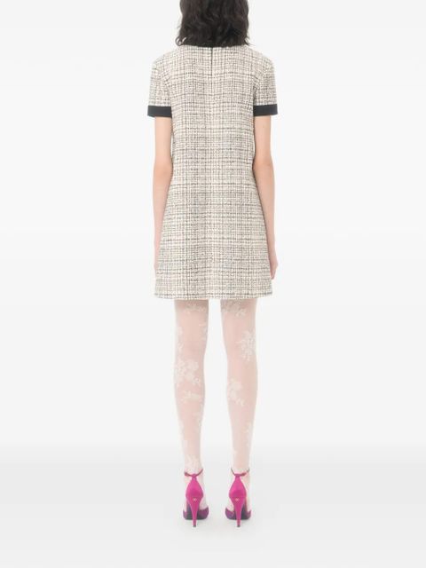 Valentino Garavani short dress in square tweed - Neutrals