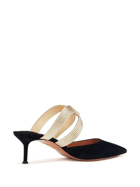 Aquazzura 50mm suede pumps - Black - zdjęcie produktu nr 2