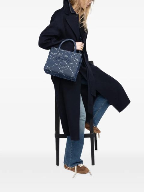 Zadig&Voltaire Angel monogram denim tote bag - Blue