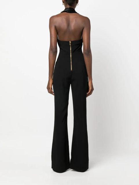 Balmain off-shoulder sleeveless jumpsuit - Black