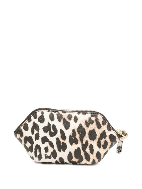GANNI leopard-print logo-plaque wallet - Neutrals - zdjęcie produktu nr 2