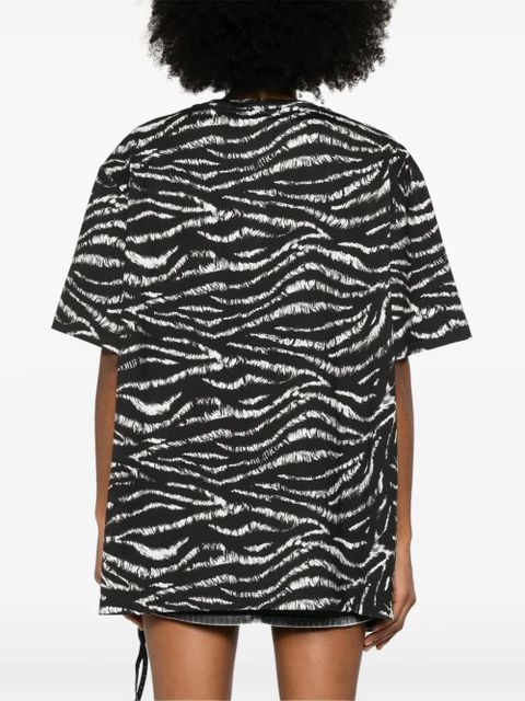 The Attico zebra-print T-shirt - Black