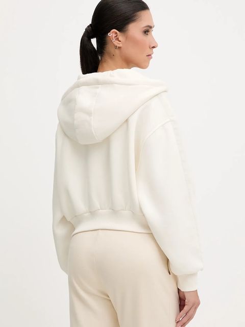 Guess bluza AELIA damska kolor beżowy z kapturem gładka V5BQ11 KB681