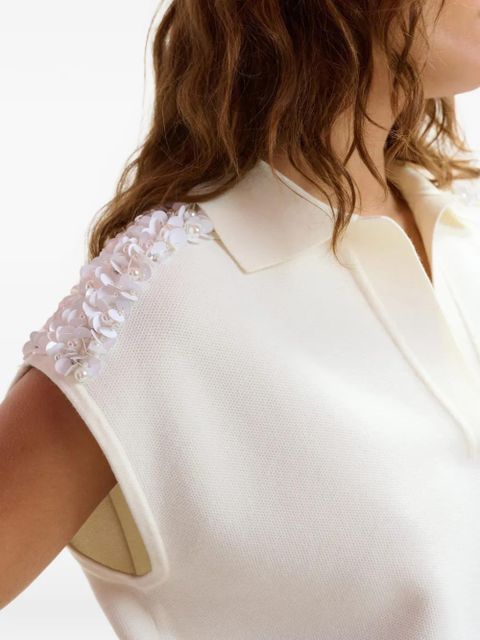 Essentiel Antwerp sequin-detail top - White