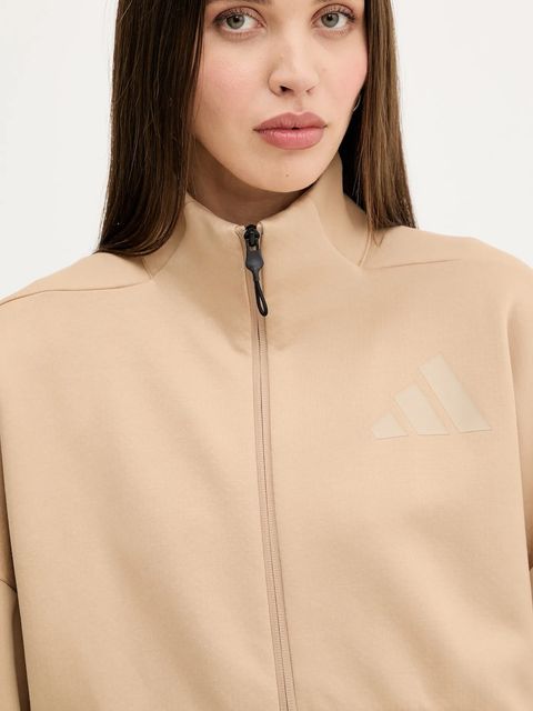 adidas bluza x Z.N.E damska kolor brązowy gładka JW7776