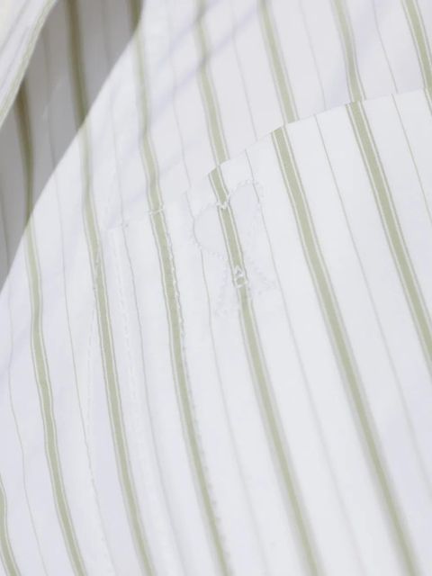 AMI Paris striped cotton shirt dress - White