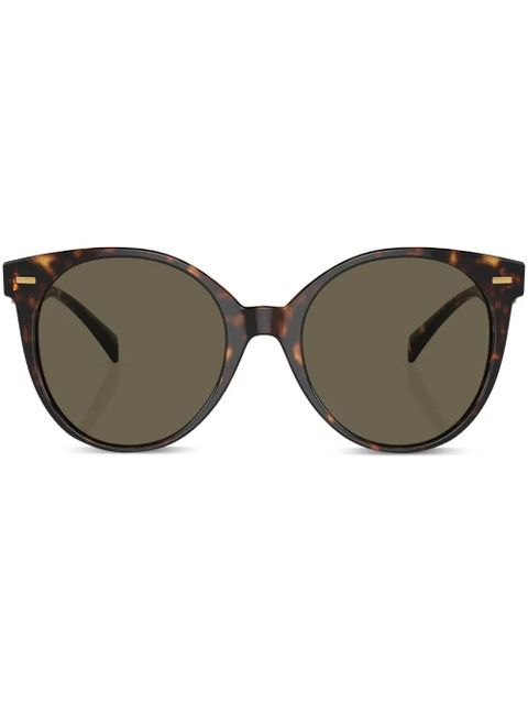 Versace Eyewear tortoiseshell-effect round-frame sunglasses - Green - zdjęcie produktu nr 1