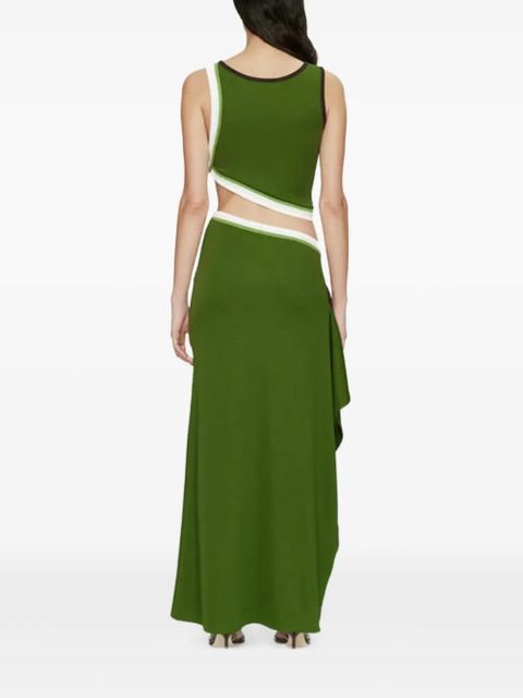 Christopher Esber cut-out asymmetric skirt - Green