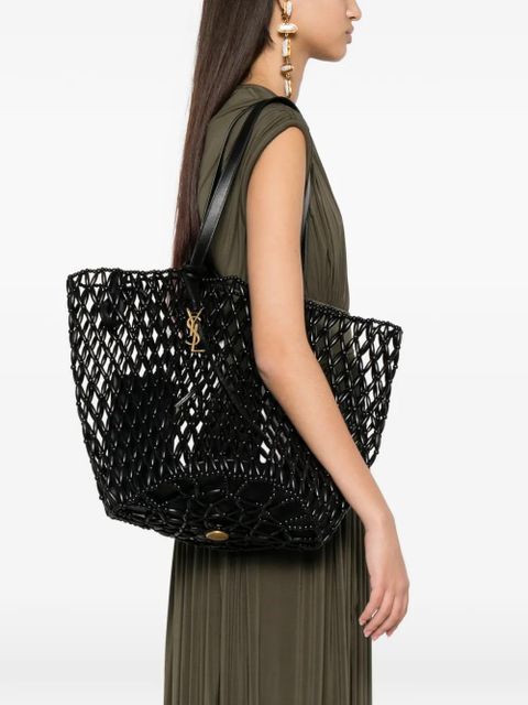 Saint Laurent beaded shoulder bag - Black - zdjęcie produktu nr 2