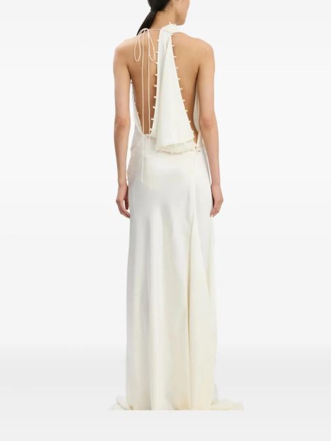 Victoria Beckham cowl-neck maxi dress - White