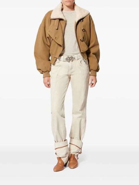 MARANT ÉTOILE Oana buttoned collar jacket - Brown