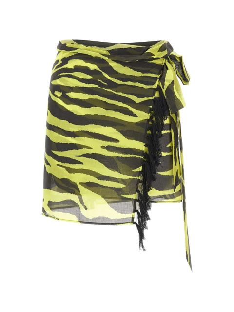 The Attico zebra-print skirt - Yellow - zdjęcie produktu nr 1