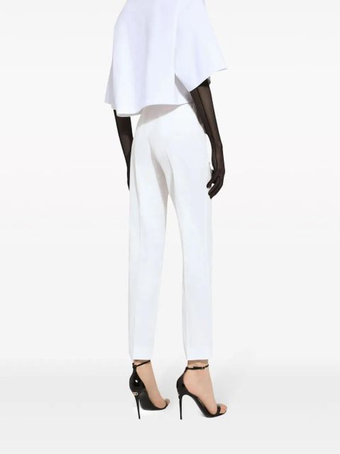Dolce & Gabbana high-waisted gabardine trousers - White
