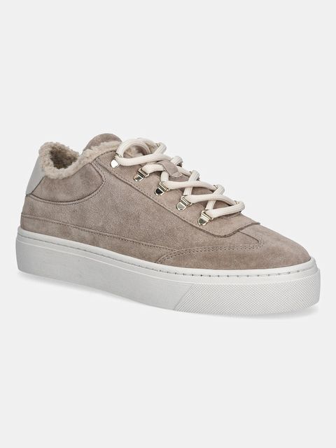 Furla sneakersy zamszowe Enjoy Lace-Up Sneaker damskie kolor beżowy YK31ENJ BX4212 2534S - zdjęcie produktu nr 1