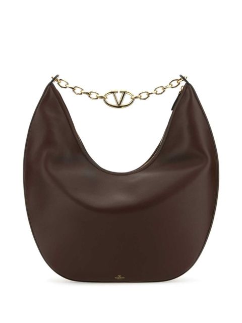 Valentino Garavani maxi VLogo Moon Hobo bag - Brown