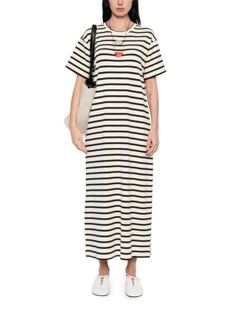 Jil Sander striped short sleeve dress - Neutrals - zdjęcie produktu nr 2